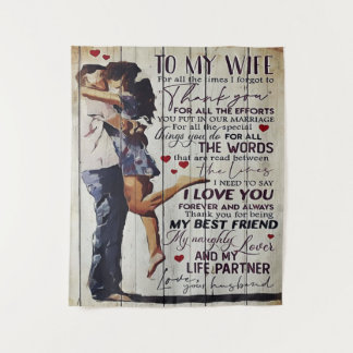 An meine Ehefrau anwesend | Liebe Quotes vorhanden Wandteppich