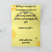An meine Ehefrau CUSTOM Bee and Regenbogencard Jah Karte (Innenseite)