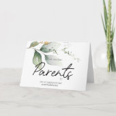 An meine Eltern Hochzeit danke Ihnen für Brides Ma Karte (Vorderseite)