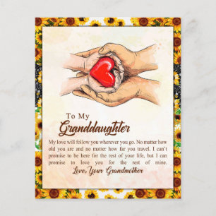 An meine Enkelin Sonnenblumengeschenk von Oma Flyer