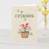 An meine Freunde danke Karte (Gelbe Blume)