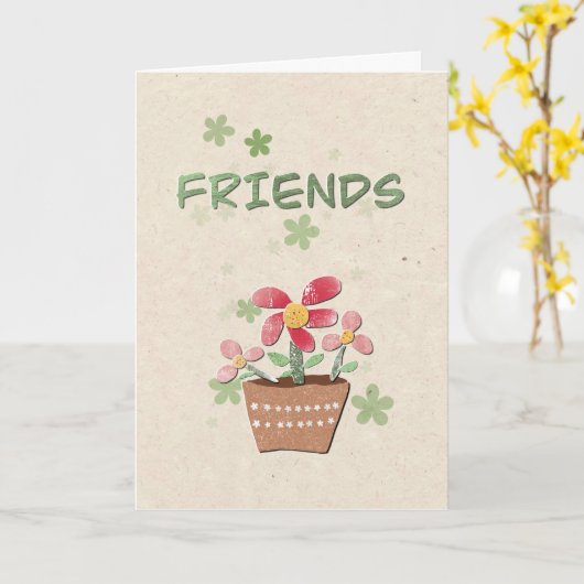 An meine Freunde danke Karte (Gelbe Blume)