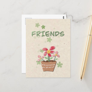 An meine Freunde Dankeschön-Postkarte Postkarte