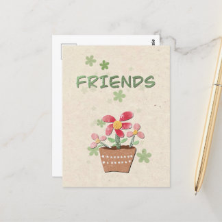 An meine Freunde Dankeskartenpostkarte Postkarte