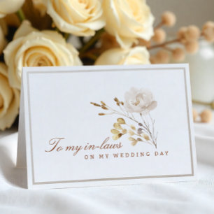 An meine Gesetze auf meinem Hochzeitstag fallen Fl Dankeskarte