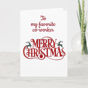 **AN MEINE LIEBLINGSKARTE FÜR DEN MITARBEITERURLAU FEIERTAGSKARTE