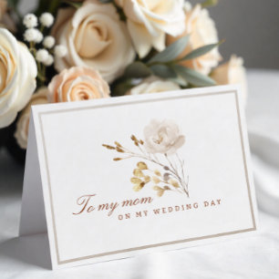 An meine Mama am Hochzeitstag fällt Blumenkarte Dankeskarte