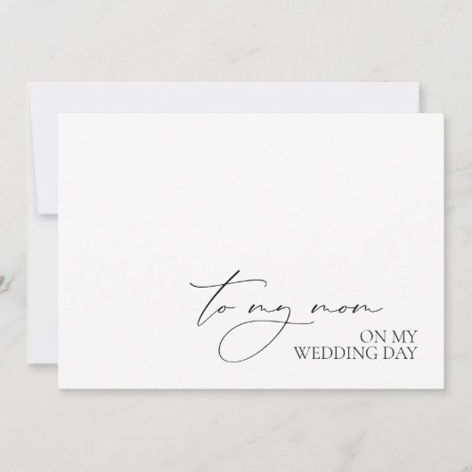 "An meine Mama am Hochzeitstag"-Nachricht (Vorderseite)