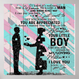 An meine Mama, Geschenk für Mami, Brief an Mama Poster