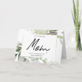 An meine Mama Hochzeit danke für Brides Mother Car Karte (Vorderseite)