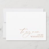 "An meine Mutter am Hochzeitstag"-Nachricht (Vorderseite)