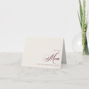 An meine Mutter am Tag meiner Hochzeit Grußkarte Dankeskarte