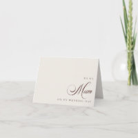 An meine Mutter am Tag meiner Hochzeit Grußkarte