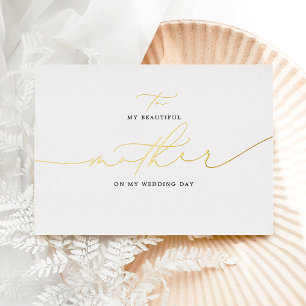 An meine Mutter an meinem Hochzeitstag Elegant Folieneinladung