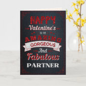 An meine Phantastische Partner Glitzer Valentine C Karte (Gelbe Blume)