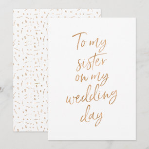 An meine Schwester an meinem Hochzeitstag Einladung