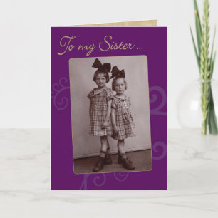 An meine Schwester Vintage 1920er Jahre Geburtstag Karte