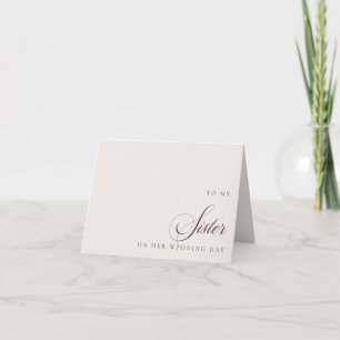 An meine Schwester zum Hochzeitstag Grußkarte Dankeskarte