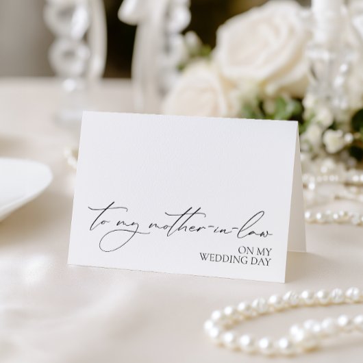 "An meine Schwiegermutter am Hochzeitstag" Karte