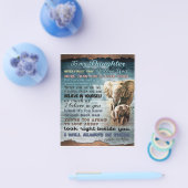 An meine Tochter, Geschenk für das Kind, Brief an Flyer (Einzeln)