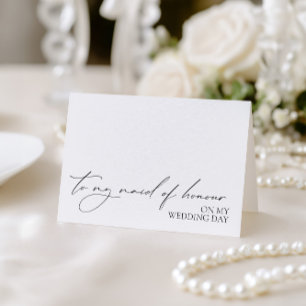"An meine Trauzeugin am Hochzeitstag" Karte