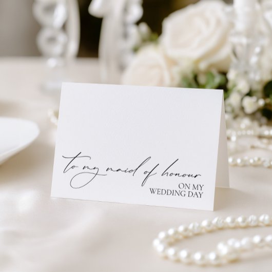"An meine Trauzeugin am Hochzeitstag" Karte