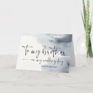 An meinem Bruder am Hochzeitstag danke dir Bräunun Karte