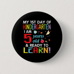 An meinem ersten Kindergarten bin ich 5 Jahre alt  Button
