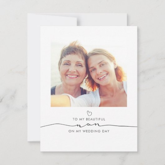 An meinem Hochzeitstag zu meinem schönen Nan (Vorderseite)