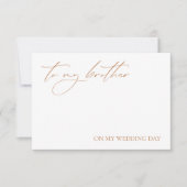 "An meinen Bruder" morgens Hochzeitskarte (Vorderseite)