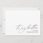 "An meinen Bruder" morgens Hochzeitskarte (Vorderseite)