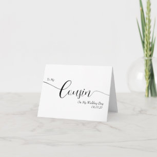 An meinen Cousin an meinem Hochzeitstag Elegantes Dankeskarte