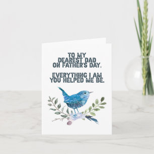 An meinen liebsten Papa Vatertag Vogel Karte