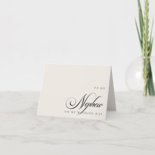 An meinen Neffen am Tag meiner Hochzeit Grußkarte Dankeskarte