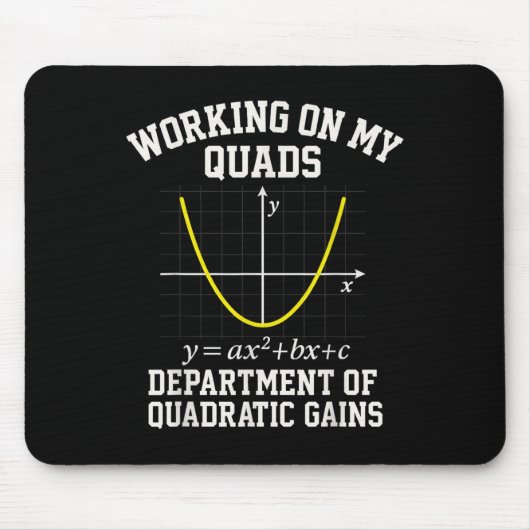 An meinen Quadrizeps arbeiten Lustige Algebra Math Mousepad (Vorne)