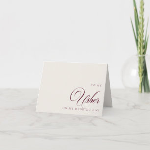 An meinen Saaldiener am Tag meiner Hochzeit Grußka Dankeskarte