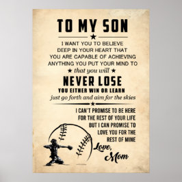 An meinen Sohn glaubt tief in eurem Herzen Poster