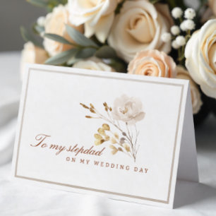 An meinen Stepdad auf meinem Hochzeitstag fällt Bl Dankeskarte