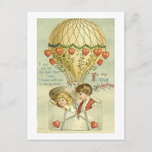 An meinen Valentinstag-Heißluftballon Feiertagspostkarte