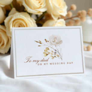 An meinen Vater am Hochzeitstag fällt die Blumenka Dankeskarte