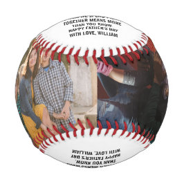 An meinen Vater Custom Message Foto Happy Vatertag Baseball