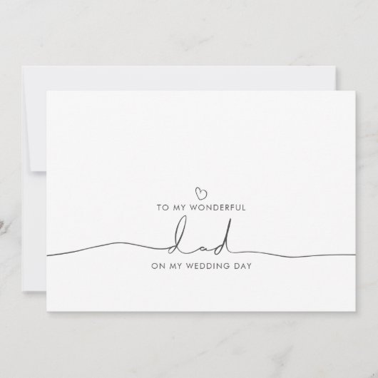 An meinen Vater Hochzeitmorgendliche Niedliche Bot (Vorderseite)