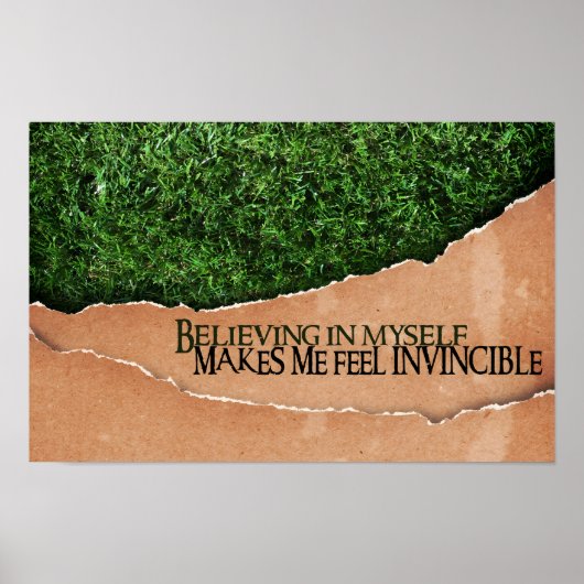 "An mich glauben" Motivation Affirmation Poster (Vorne)