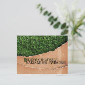 "An mich glauben" Motivation Affirmation Postkarte (Stehend Vorderseite)