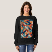 An minimalistic optical abstract oil painting sweatshirt (Vorne ganz)