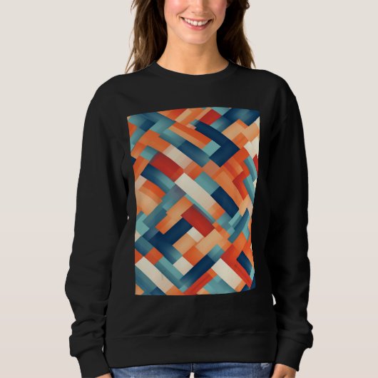 An minimalistic optical abstract oil painting sweatshirt (Vorderseite)