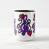 An Musik Lila Note Tasse angeschlossen (Mittel)