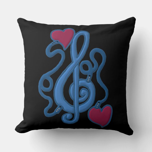 An Musik-Reversible Blue Note Pillow angeschlossen Kissen (Vorderseite)