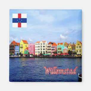 AN - Niederländische Antillen - Willemstad Panoram Magnet