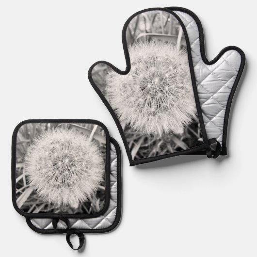 An Ofenhandschuh & Topflappen-Set (Vorderseite/Rückseite)